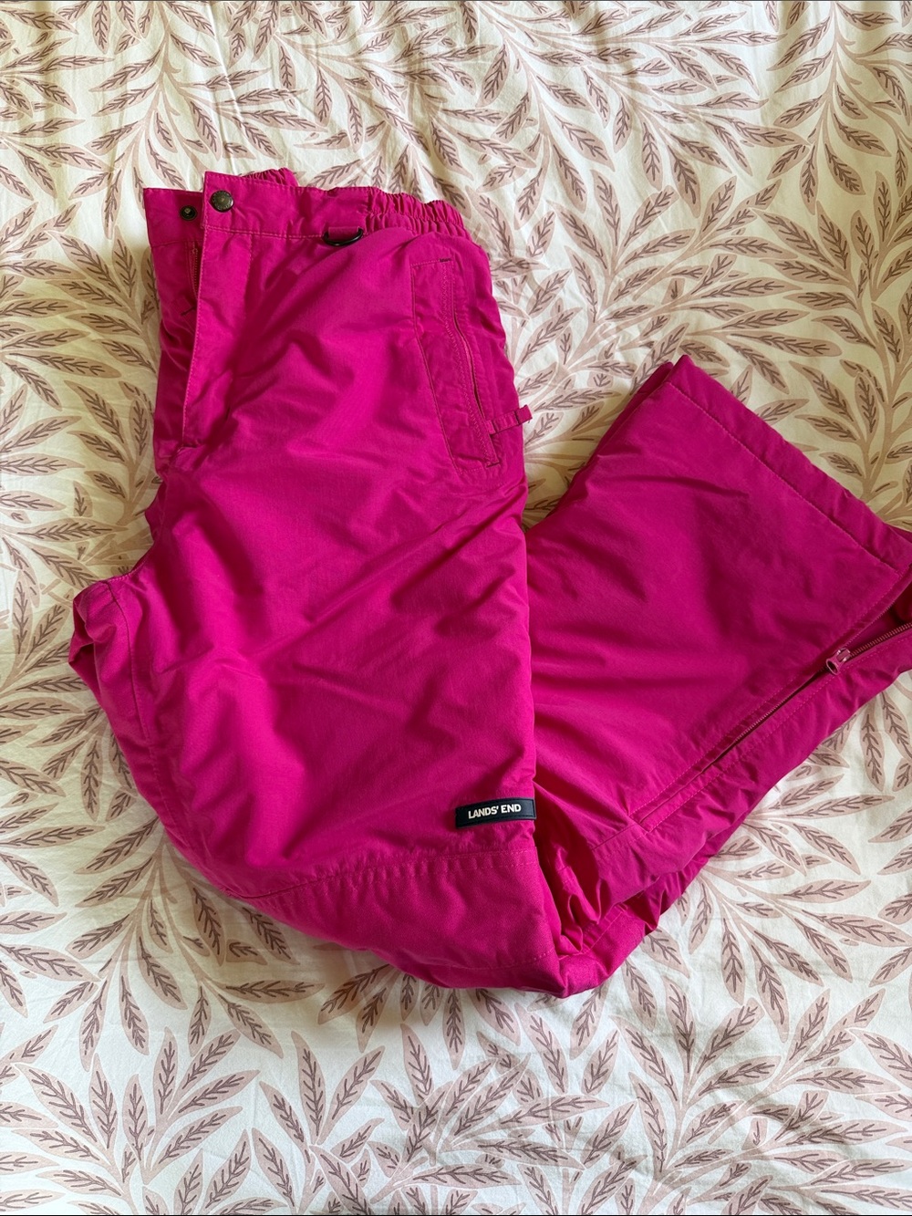Lands' End Bright Pink Girls' Snow Pants